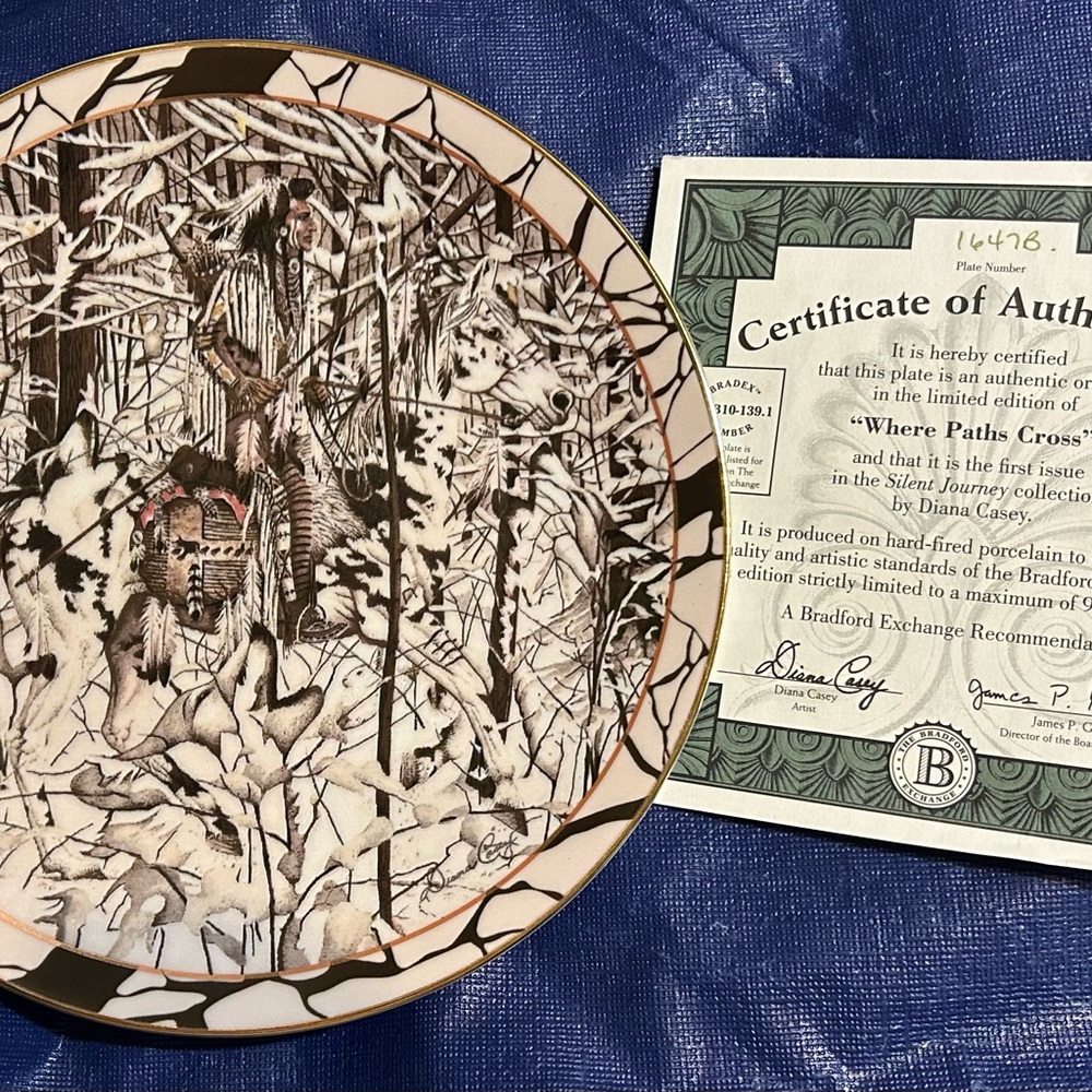 Decorative Indigenous Bradford exchange Plate